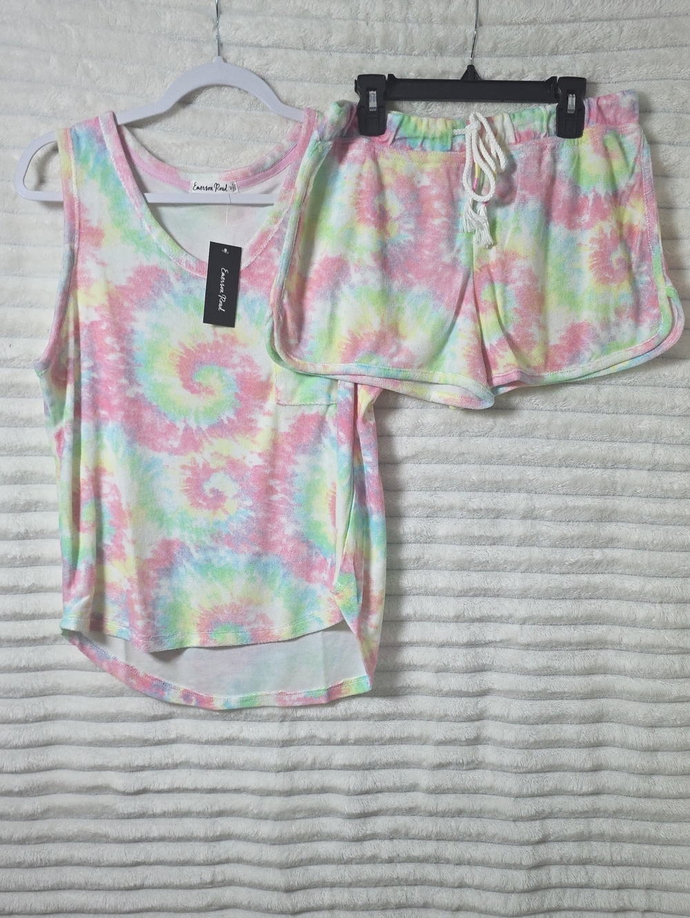 0281 Emerson Road Tie-Dye Tank & Lounge Shorts Set